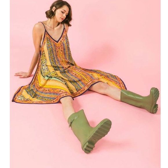 Bohemian Multi Color Striped Hanky Dress - Picture 6 of 9